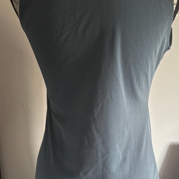 Sleeveless Double-Breasted Blazer Vest, Size M, Slate Blue - Picture 5 of 5